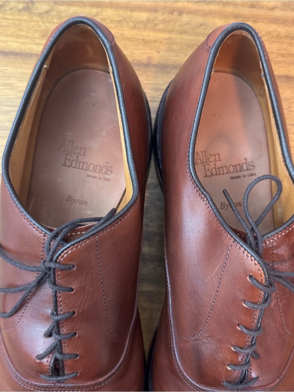 Allen Edmonds Brown Cap-Toe Oxfords Size 10 - Picture 8 of 8